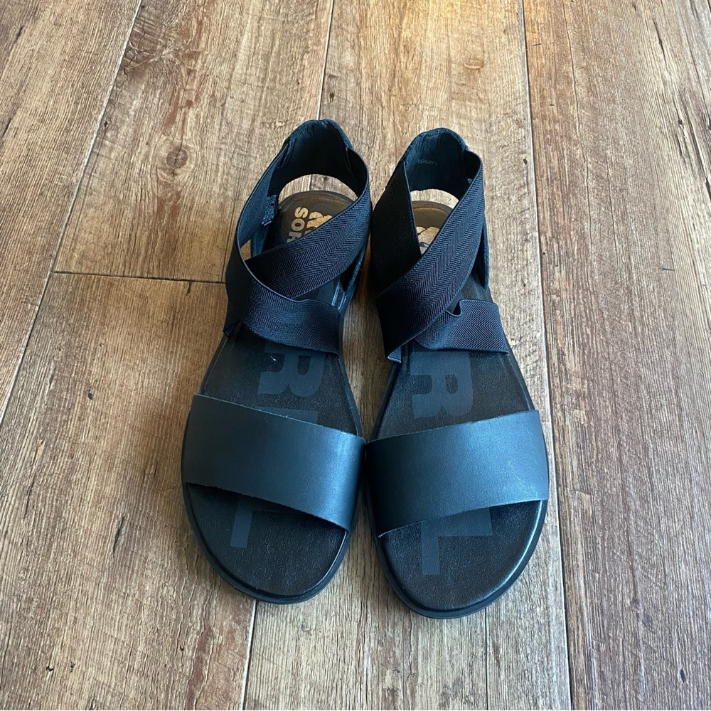 Sorel Ella 11 black gladiator sandals size 7.5